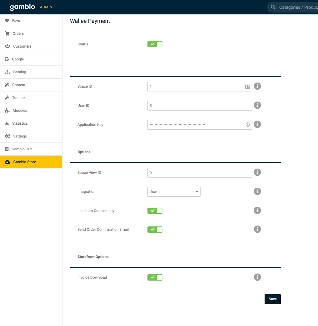 plugin configuration