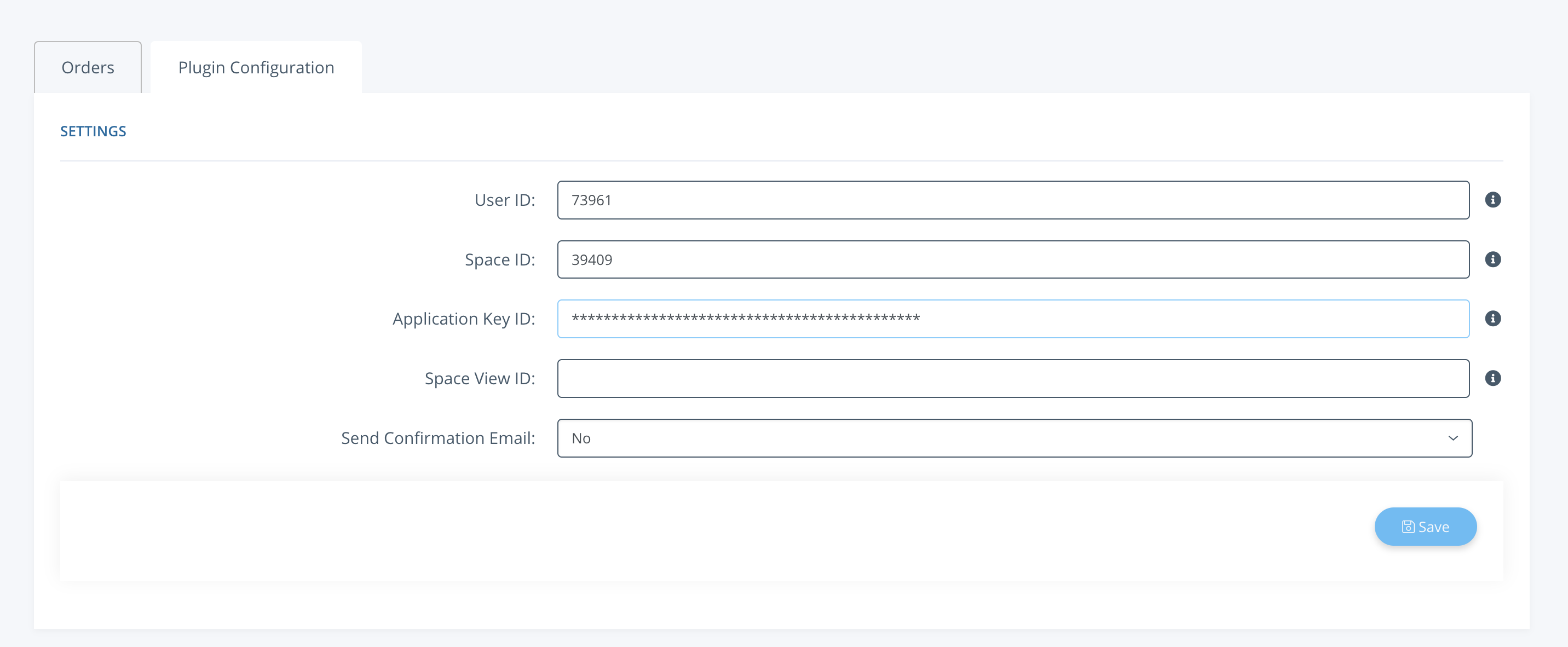 plugin configuration