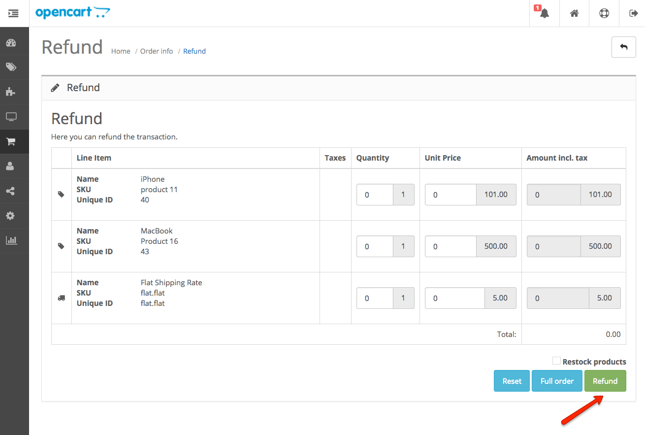 refund transaction2