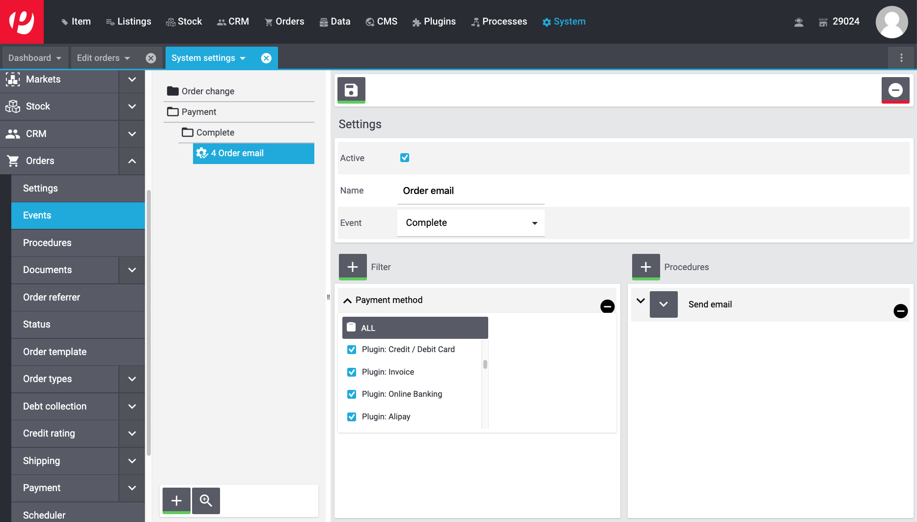 event procedure payment