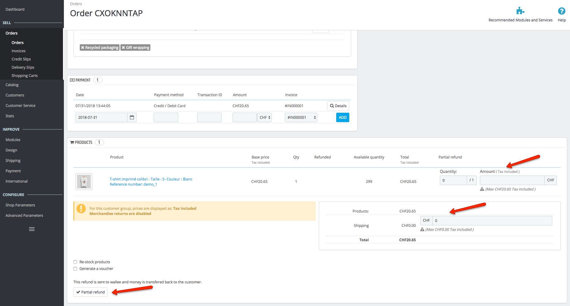 prestashop 1.8 refund2