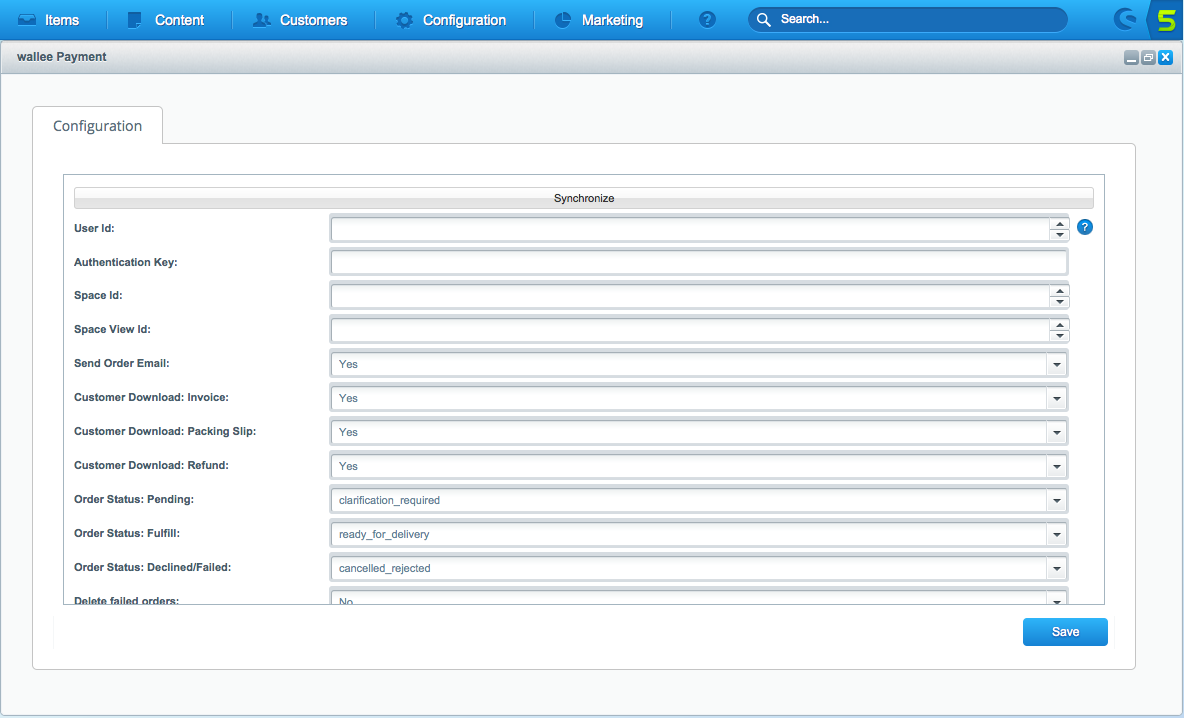 plugin configuration