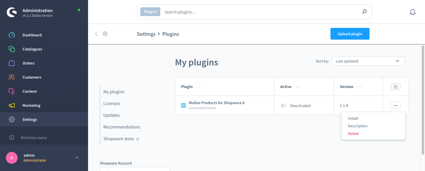 plugin installation